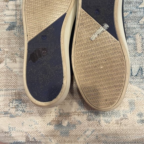 Rothy's Slip On Sneakers Night Stripe Womens US 10.5 Navy Sustainable Recycled - Picture 9 of 12